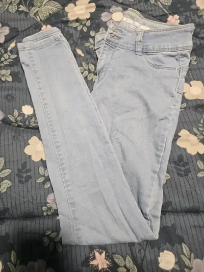 Jeans ajustados celestes Molly para mujer - miniatura 1