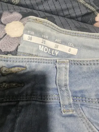 Jeans ajustados celestes Molly para mujer - miniatura 2
