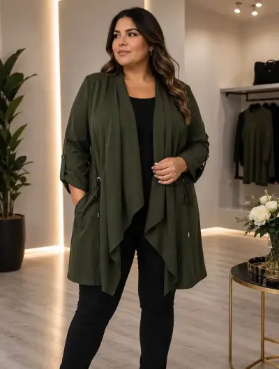 Abrigo verde con cascada - miniatura 1