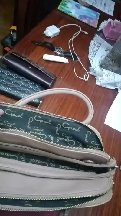 Cartera de mano beige marca Gacel - miniatura 3