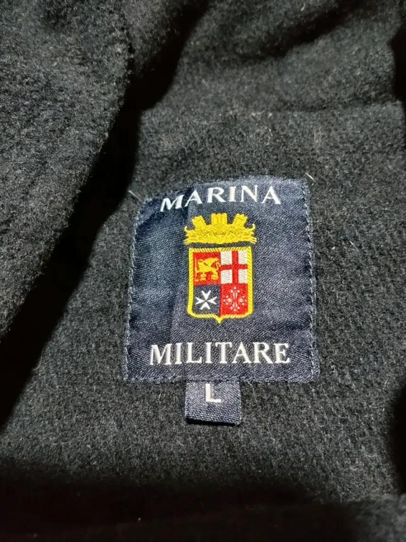 Abrigo azul marino con capucha y cierre de cuerda - 2