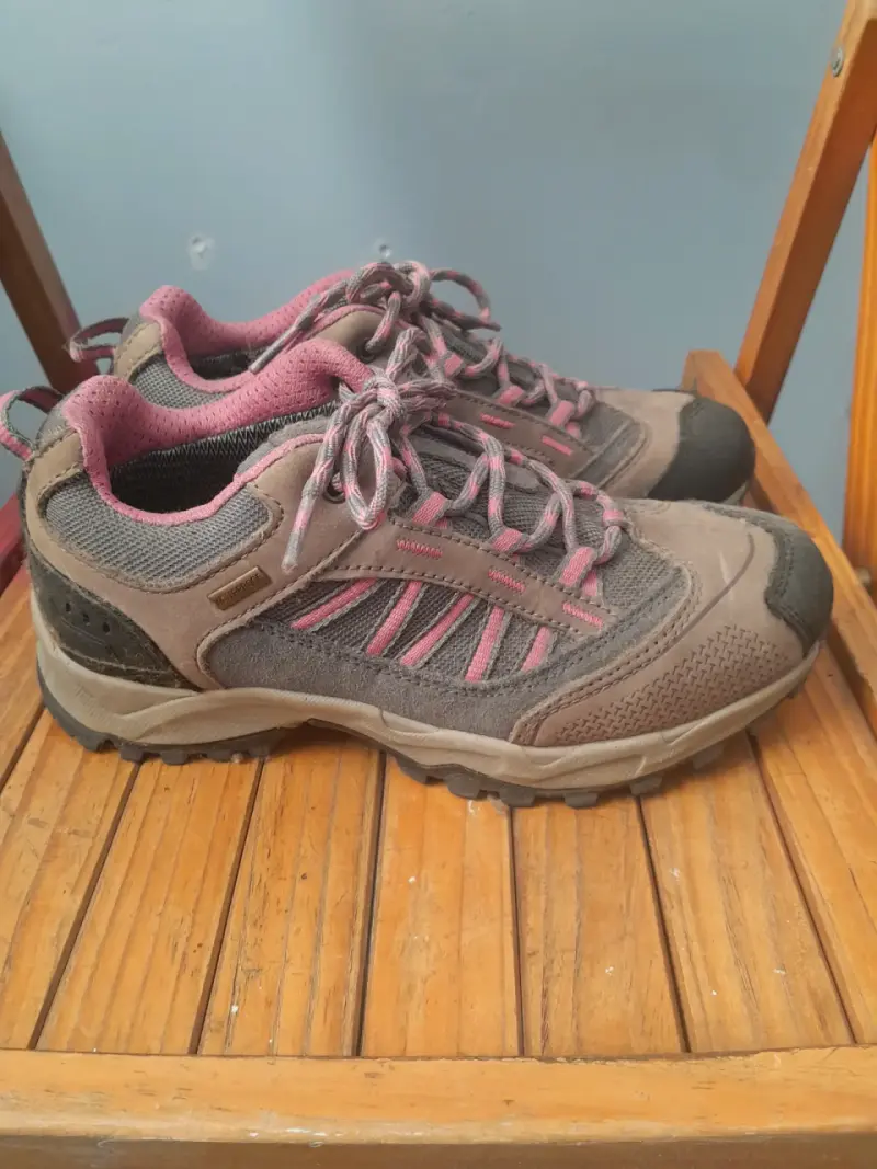 Zapatillas de trekking para mujer gris y rosa - 4