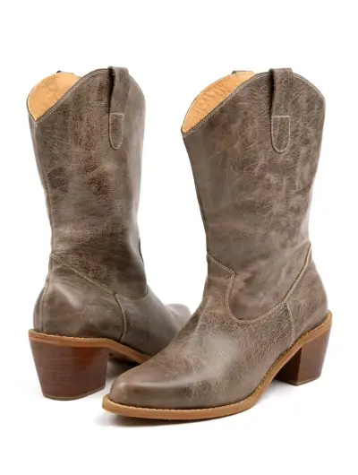 Botas Texanas de Cuero Talla 37 Poco Uso - miniatura 3
