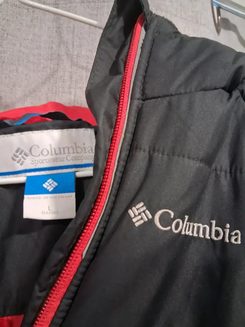Chaqueta acolchada Columbia negra y roja para hombre - 2