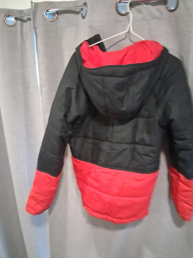 Chaqueta acolchada Columbia negra y roja para hombre - 4