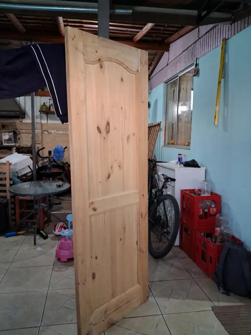 Puerta de madera natural 200x70 cm - 1