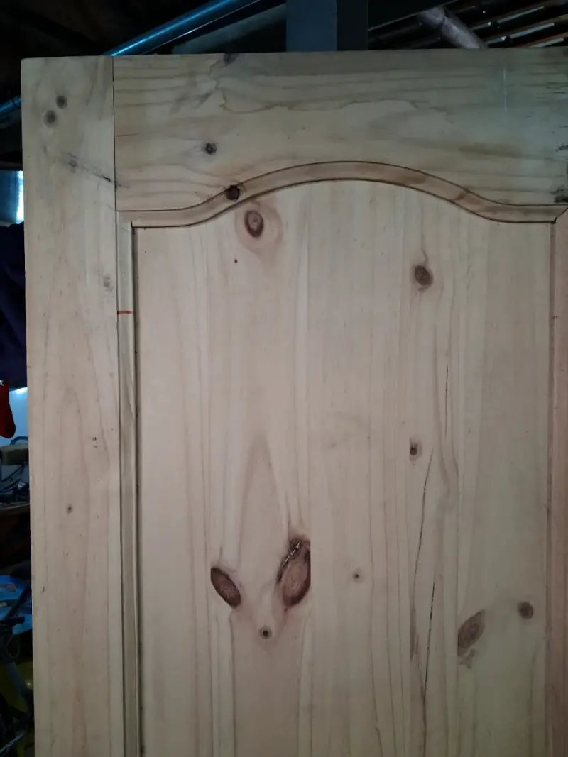 Puerta de madera natural 200x70 cm - 3