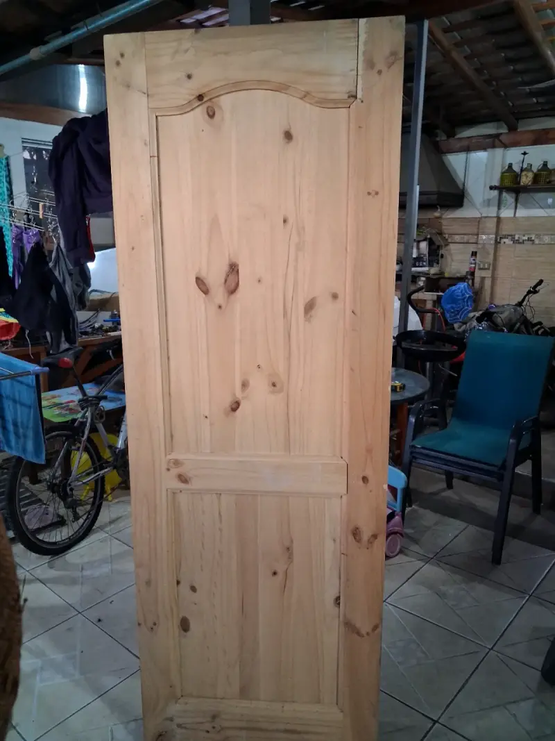 Puerta de madera natural 200x70 cm - 4