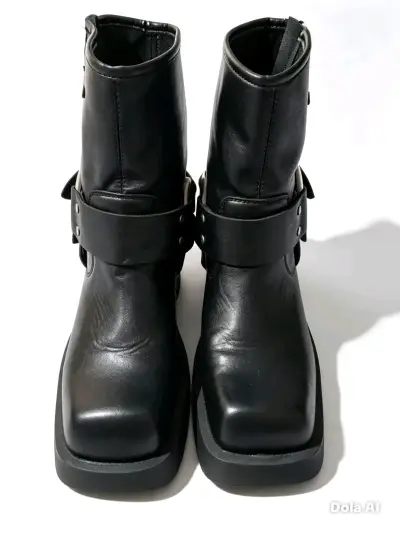 Botas negras de cuero CMoran originales - miniatura 2