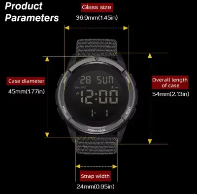Reloj digital North Edge Terra X resistente al agu - miniatura 6
