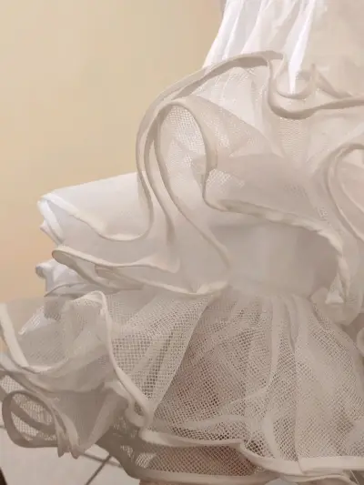 Falso de cueca blanco con detalles florales - miniatura 6