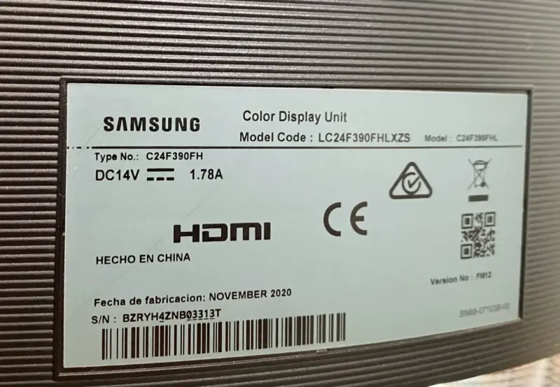 Monitor Samsung C24F390FHde, Full HD, 60 Hz, 24'' - 3
