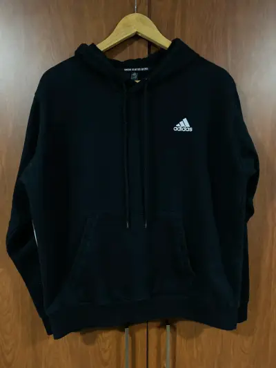 Polerón negro con capucha Adidas original - miniatura 1