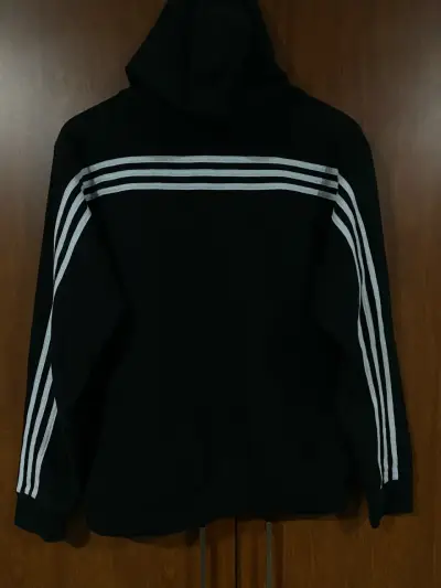 Polerón negro con capucha Adidas original - miniatura 4