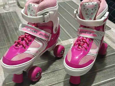 Patines de cuatro ruedas Power Superb rosados - miniatura 1