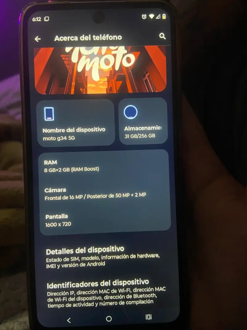 Smartphone Motorola G34 5G Azul 128GB - 3