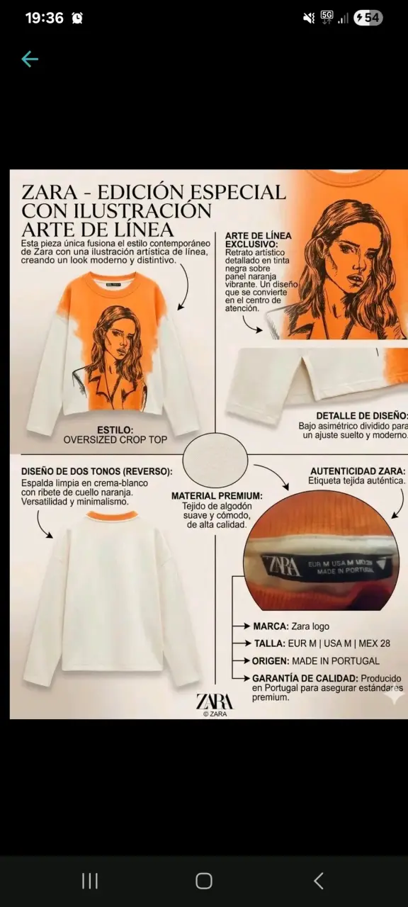 Poleron ilustrado zara - 1