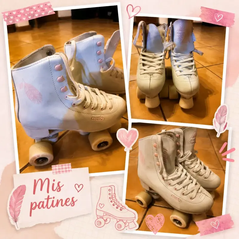 Patines de Cuatro Ruedas Blancos para Niña - 1