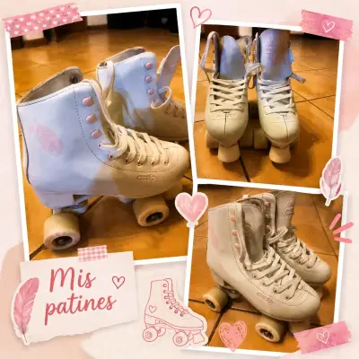 Patines de Cuatro Ruedas Blancos para Niña - miniatura 1