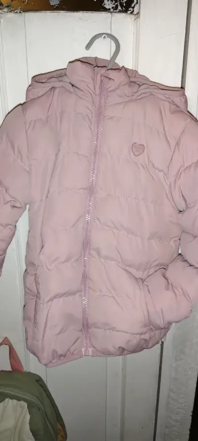 Chaqueta acolchada rosada para niña Harvest Girls - miniatura 1