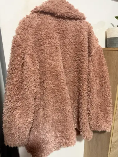 Abrigo de peluche rosa H&M para mujer - miniatura 2