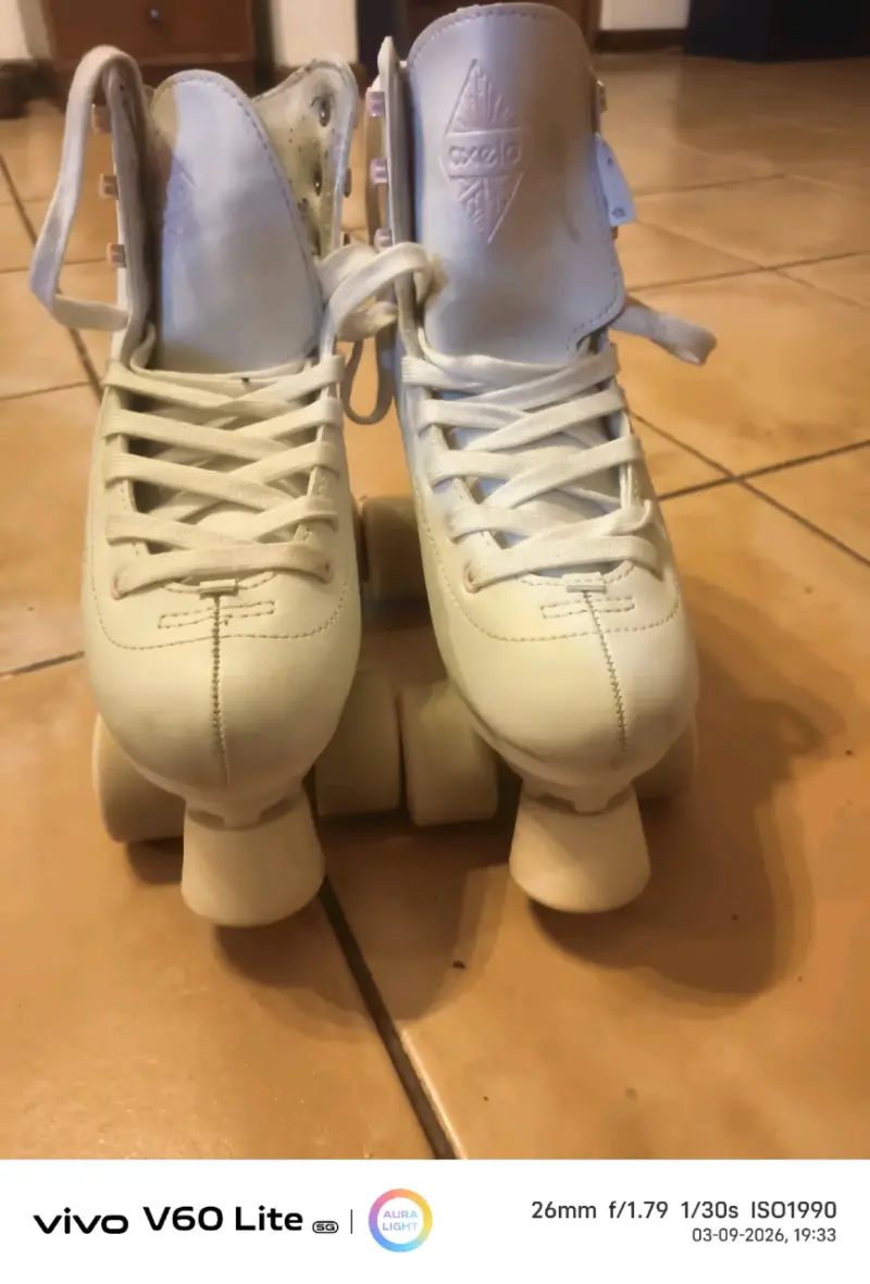 Patines de Cuatro Ruedas Blancos para Niña - 3