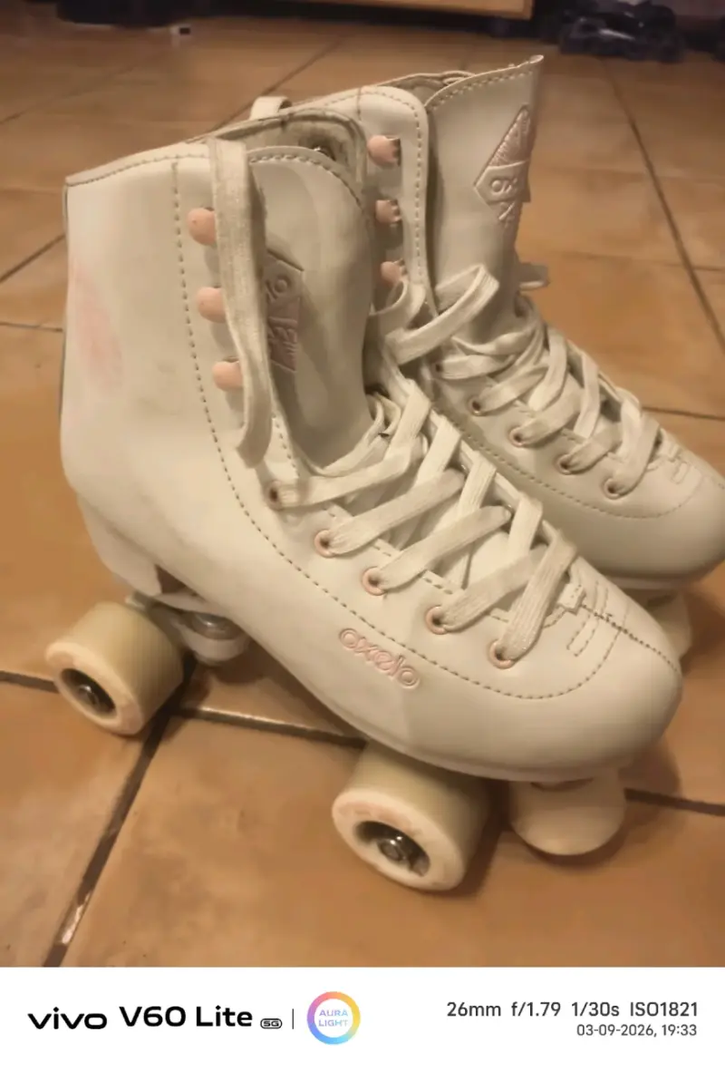 Patines de Cuatro Ruedas Blancos para Niña - 4
