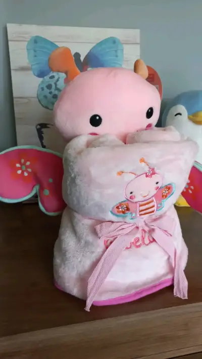 Peluche Mariposa con Tuto Bebé Rosado - miniatura 1