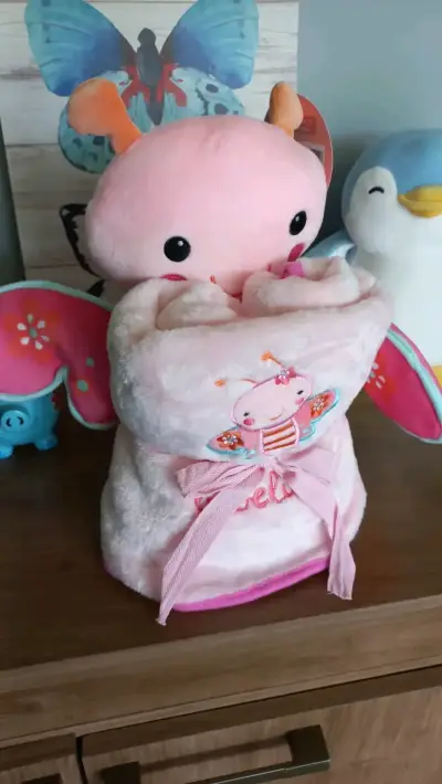 Peluche Mariposa con Tuto Bebé Rosado - miniatura 2