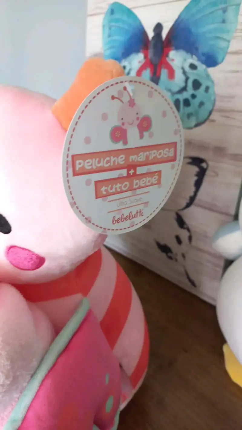 Peluche Mariposa con Tuto Bebé Rosado - 4