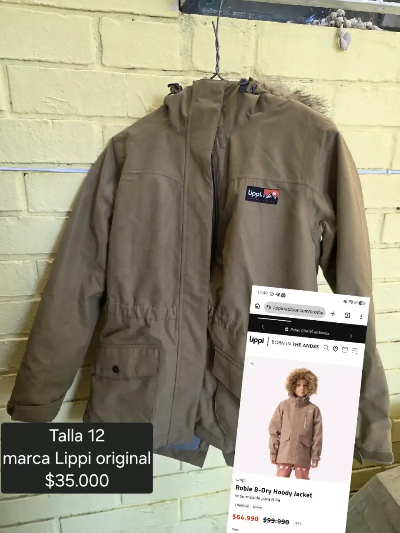 Chaqueta impermeable Lippi talla 12 para niña