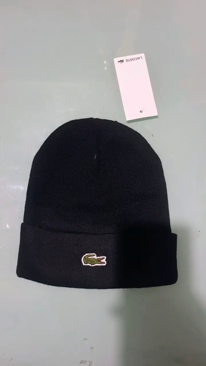 Gorro de lana negro unisex con logos - 2