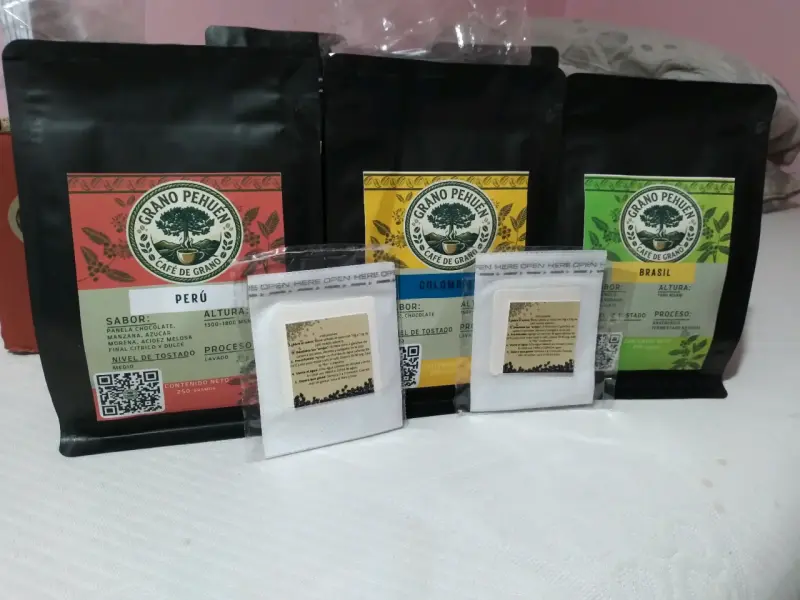 Café de Grano Grano Pehuen Perú, Colombia y Brasil
