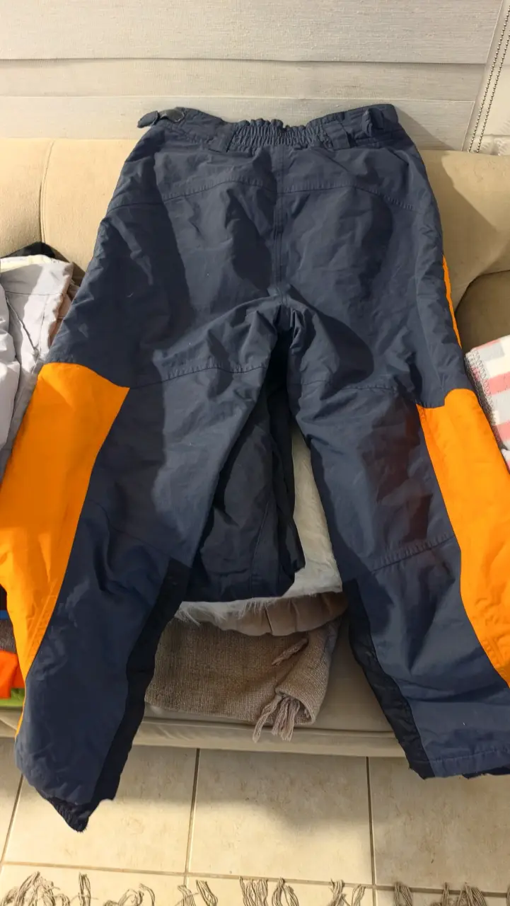 Pantalones de esquí unisex azul y naranja - 2