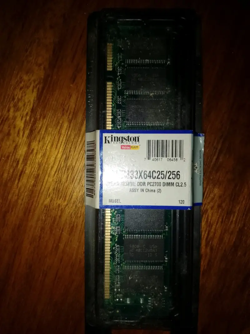 Memoria RAM Kingston 256MB DDR PC2700