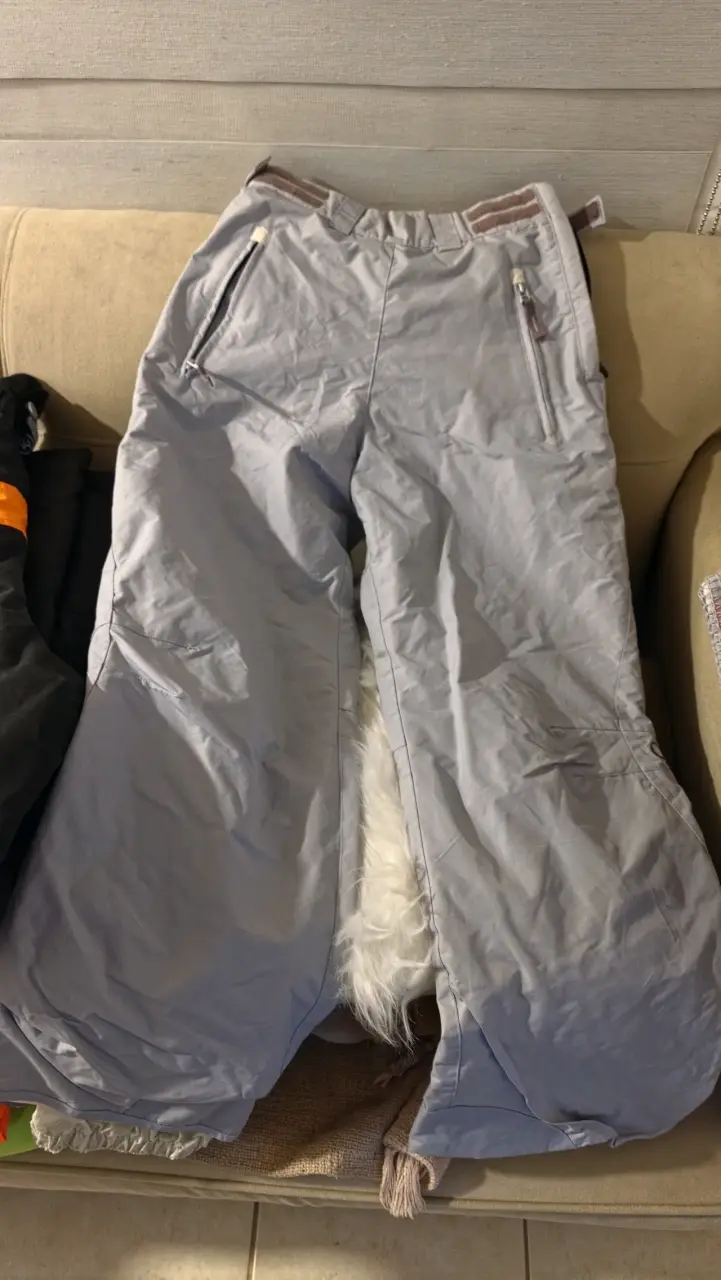 Pantalones de nieve impermeables grises para homb - 1