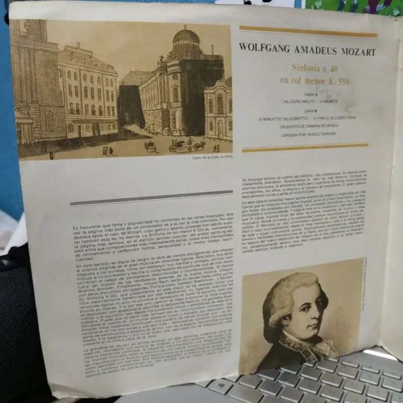 Vinilo Mozart Sinfonía n.40 K.550 en Sol Menor - 3