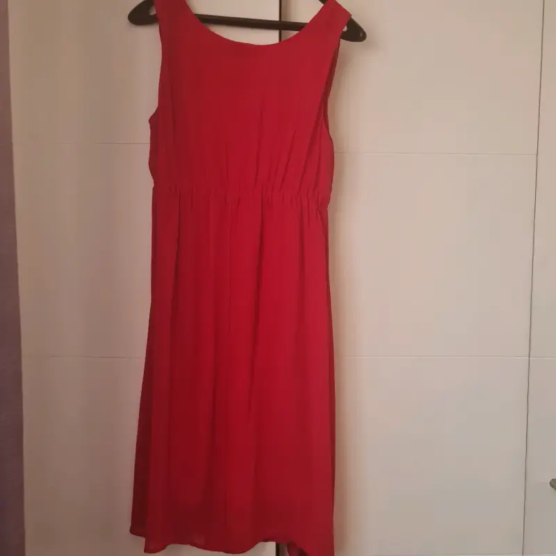 Vestido maternal rojo elegante para mujer - 3