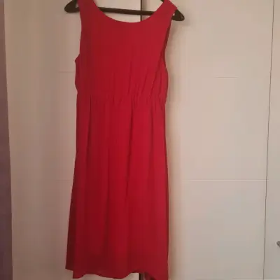 Vestido maternal rojo elegante para mujer - miniatura 3