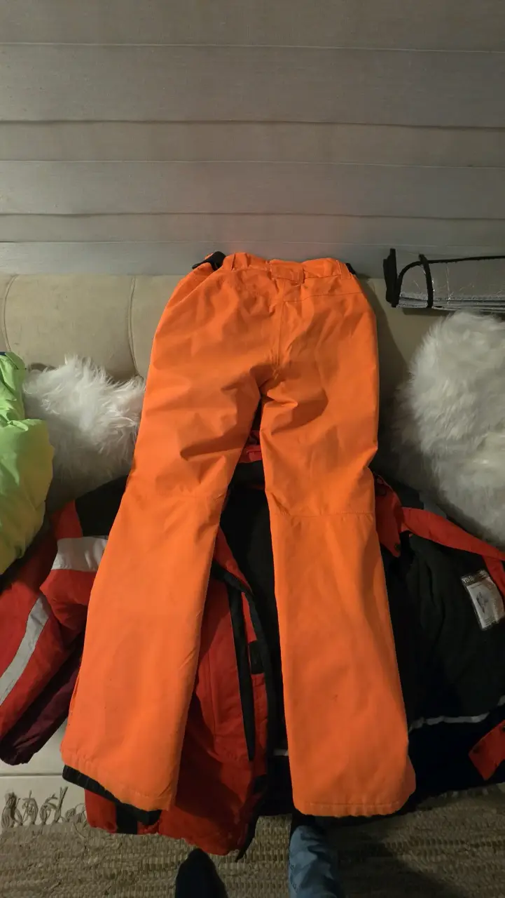 Pantalones de nieve verde neón para esquí - 3