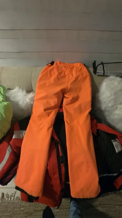 Pantalones de nieve verde neón para esquí - miniatura 3