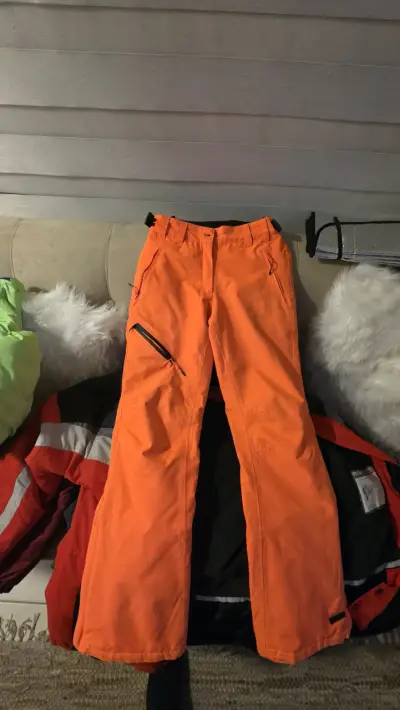Pantalones de nieve verde neón para esquí - miniatura 5