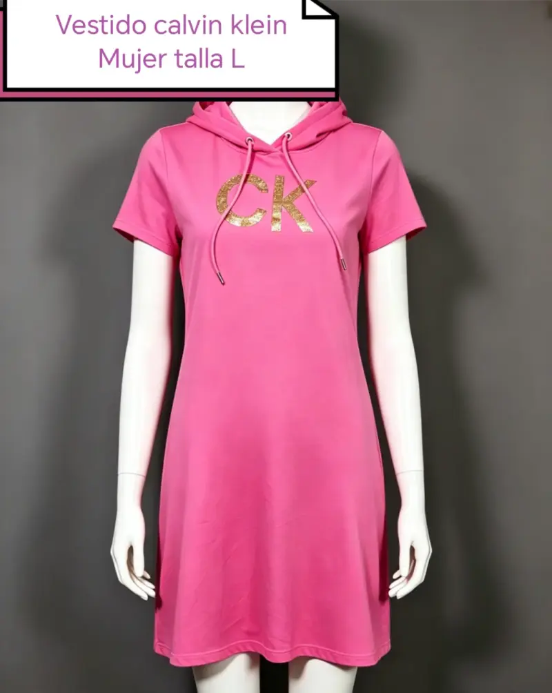 Vestido Calvin Klein Mujer Rosa Talla L