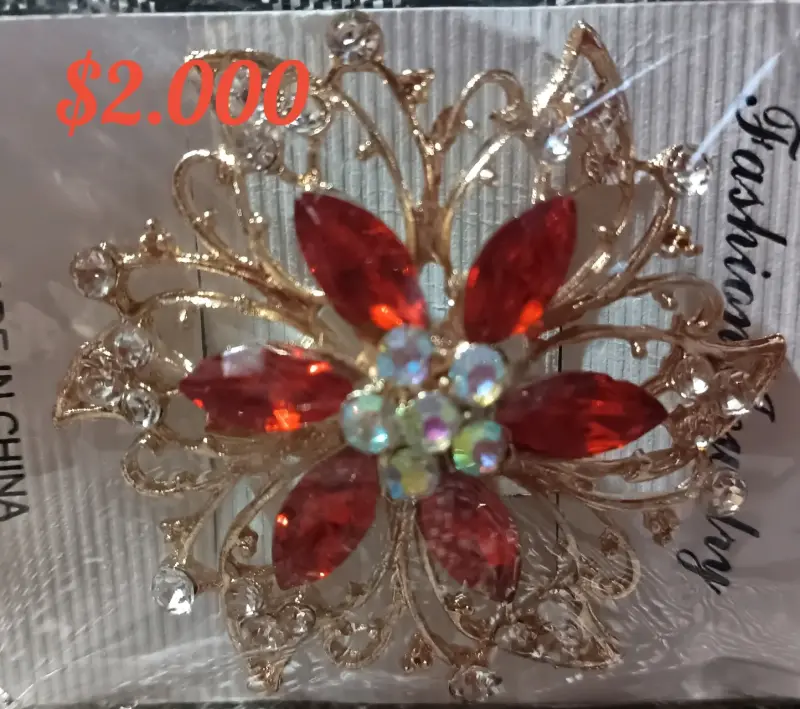 Broche de fantasía con diseño de pavo real y piedras brillantes - 2