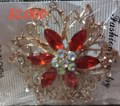Broche de fantasía con diseño de pavo real y piedras brillantes - miniatura 2