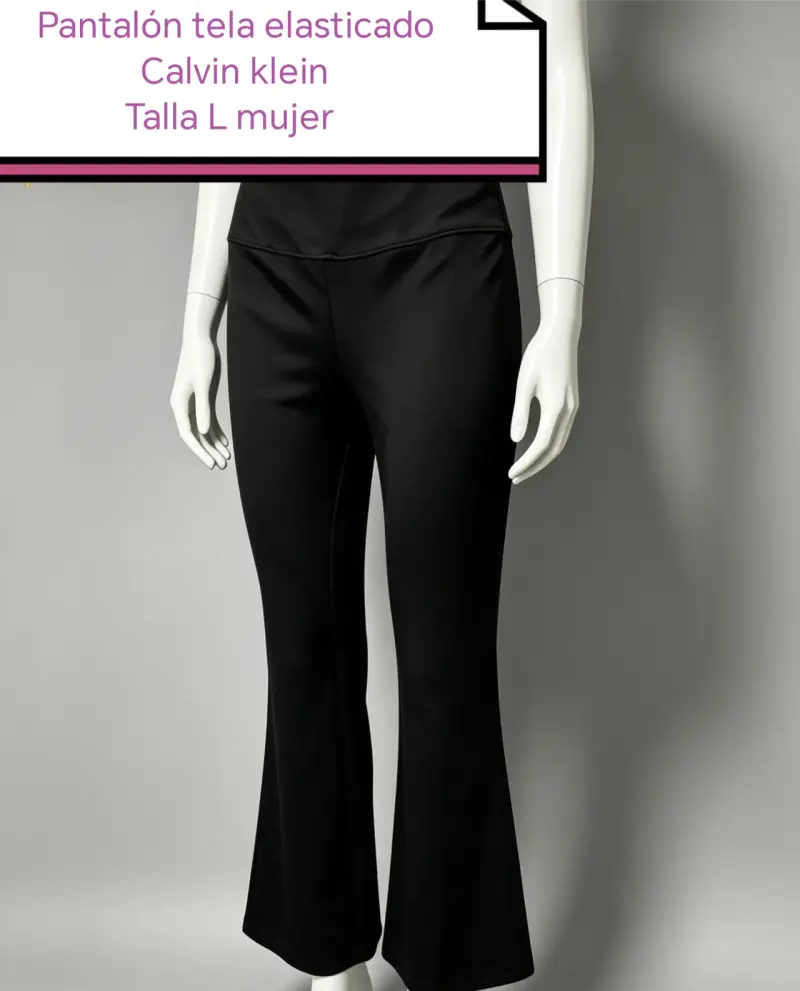 Pantalón elástico negro Calvin Klein mujer talla L