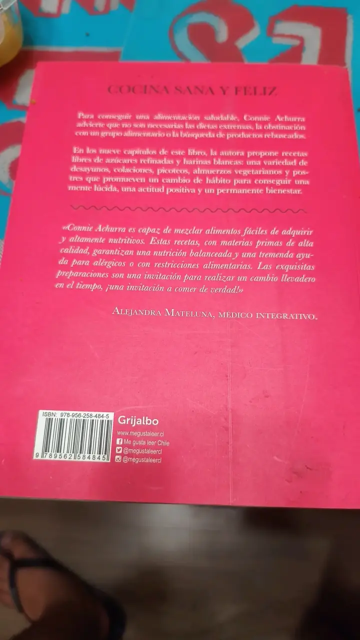 Libro Cocina Sana y Feliz de Connie Achurra - 2