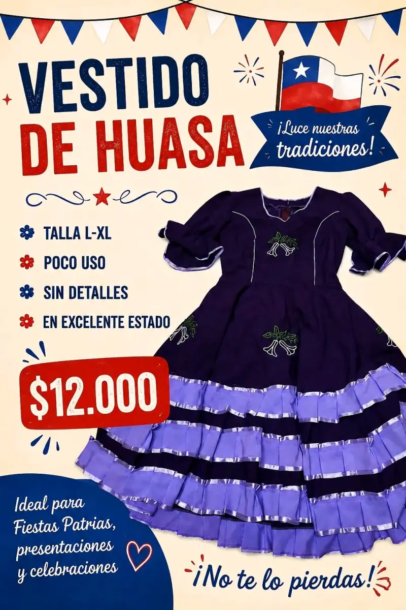 Vestido de huasa en excelente estado