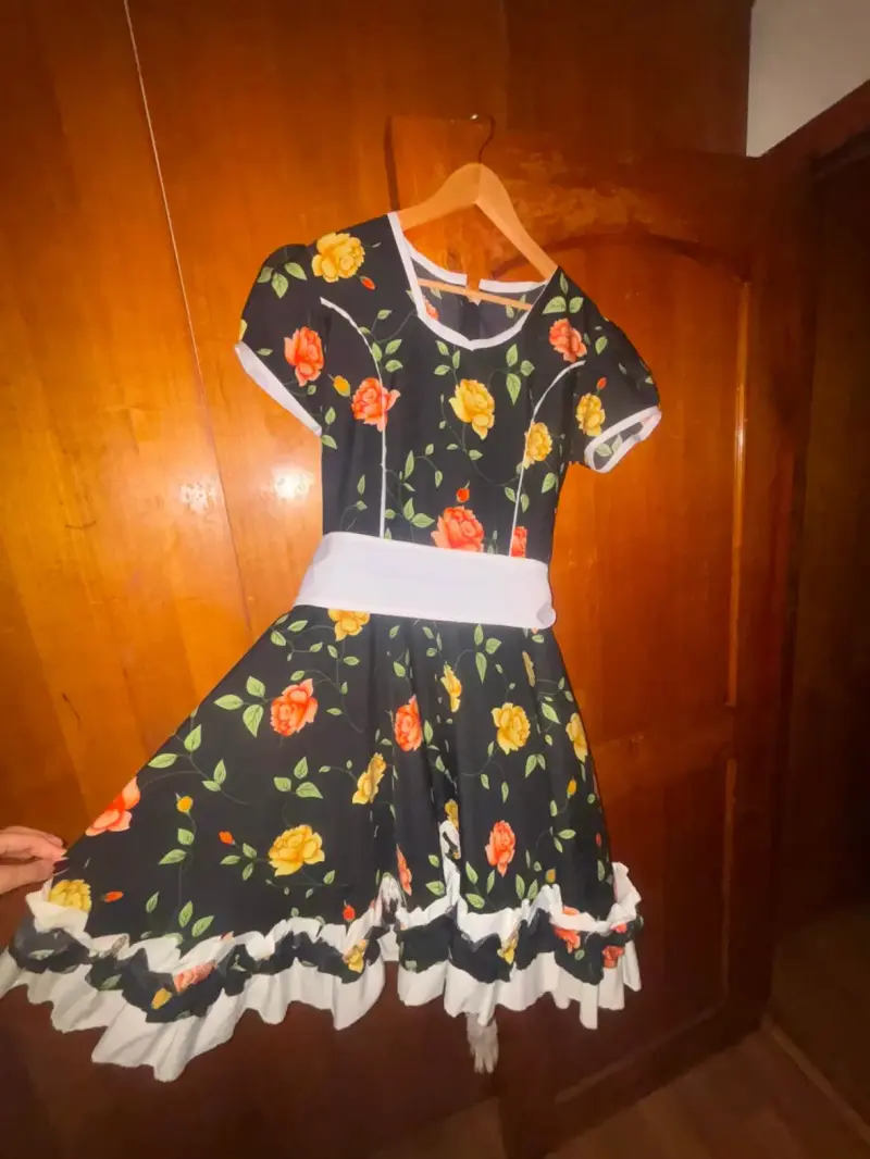 Vestido de cueca negro
