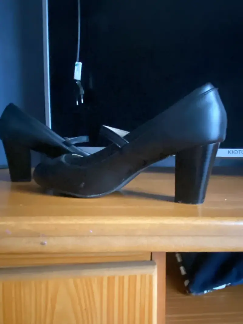 Zapatos de tacón negro para mujer talla 39 - 1